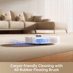 Încarcă imaginea în vizualizatorul Galerie, Dreame D10 Plus Gen 2 Robot Vacuum with all-rubber floating brush for carpet-friendly cleaning.
