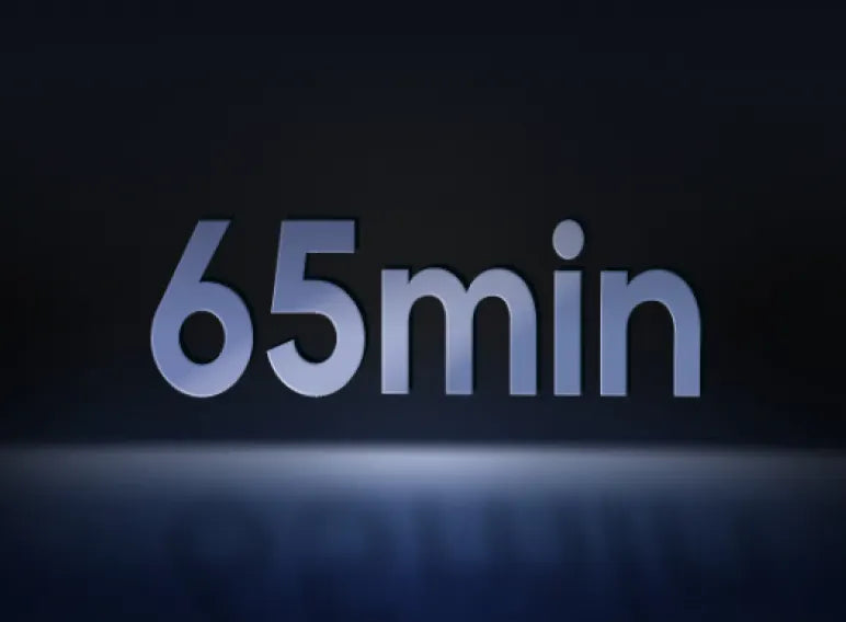 Durată de funcționare extinsă de până la 65 min