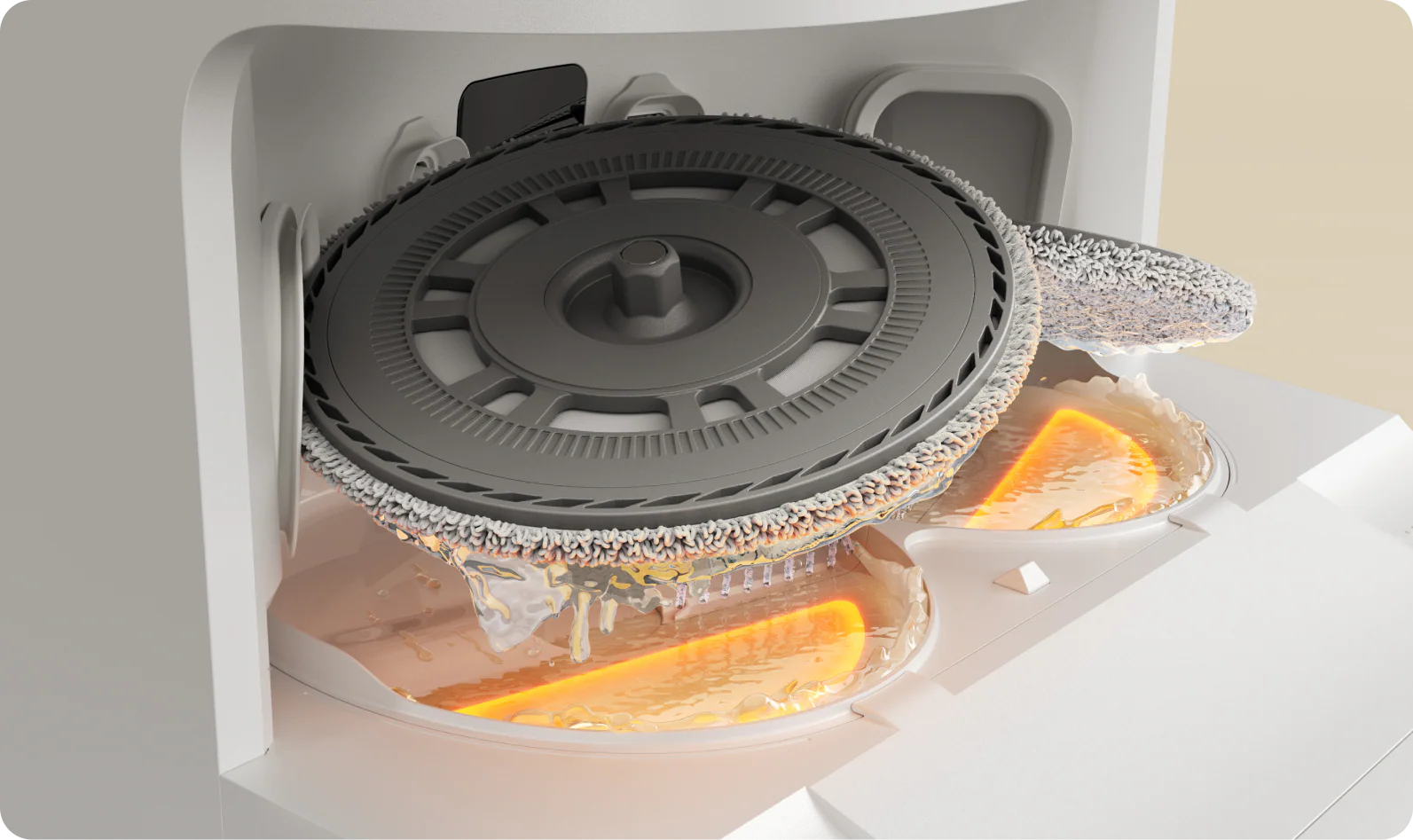 Sistem de autocurățare a mopului ThermoHub la 100 °C